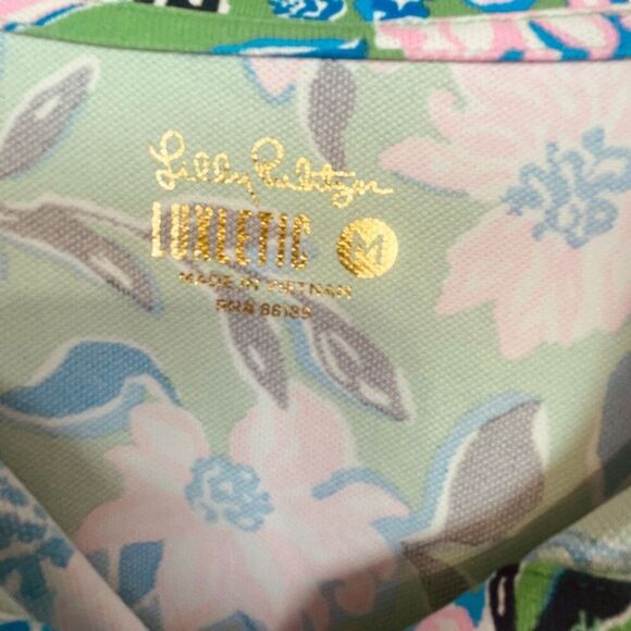 Lilly Pulitzer Luxletic Frida Scallop Polo Spearmint Golf Till You Drop - Picture 6 of 13